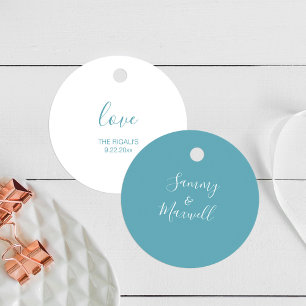 Simple Beach Wedding Favor Tags Geschenkanhänger