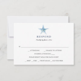 Simple Beach Wedding RSVP Cards