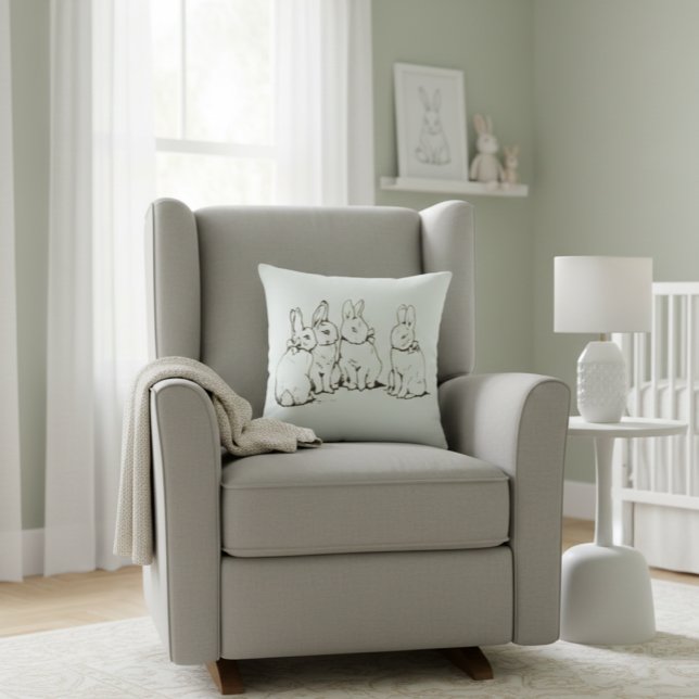 Simple Beatrix Potter Bunny Kinderzimmer Kissen (Von Creator hochgeladen)