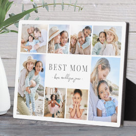 Simple Best Mom Photo Collage Fotoplatte