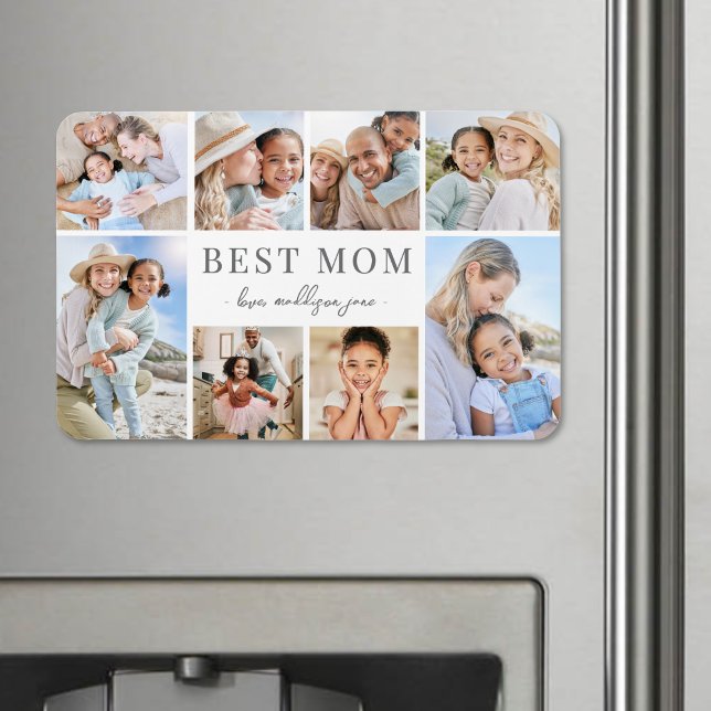 Simple Best Mom Photo Collage Magnet (Simple Best Mom Photo Collage Magnet)