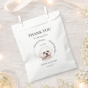 Simple Bichon Frise Wedding Danke, dass Sie die Ta Geschenktütchen