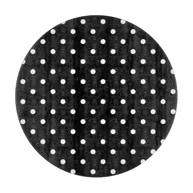 Simple black and white polka dots schneidebrett (Vorderseite)