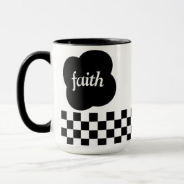 Simple black and white scripture Two-Tone mug Tasse