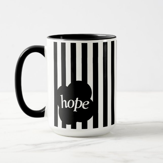 Simple black and white scripture Two-Tone mug  Tasse (Links)