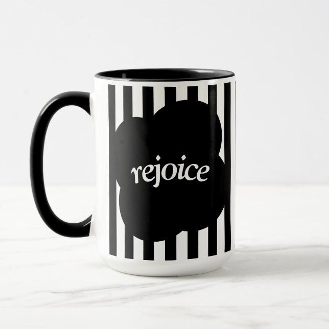 Simple black and white scripture Two-Tone mug  Tasse (Links)
