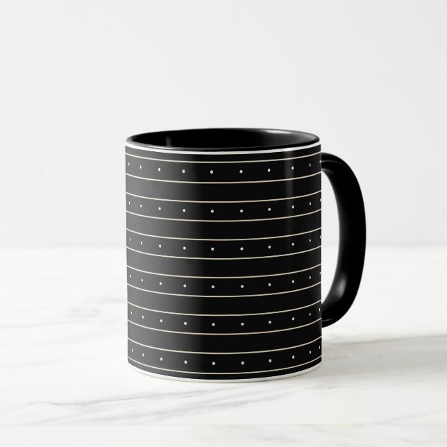 Simple Black Background With Grey Stripes And Tiny Tasse (VorderseiteRechts)