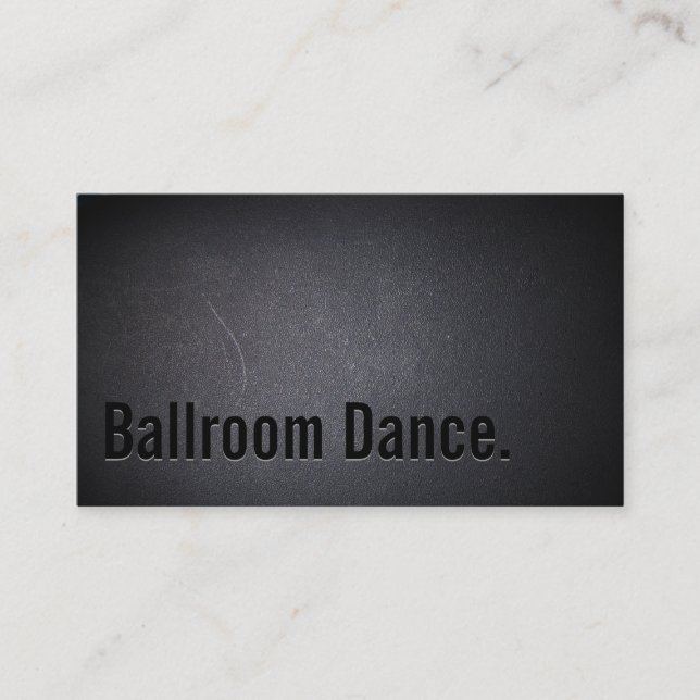 Simple Black Ballroom Dance Carte de visite (Devant)