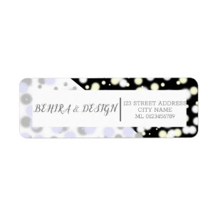 Simple Black Creative Professional return address 