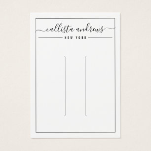 Simple Black Cursive Hair Display Card