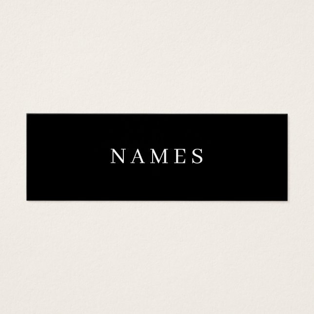 Simple Black Custom Ajouter Votre Nom Élégant (Devant)