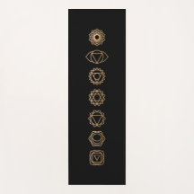 Simple Black Gold 7 Chakras Black