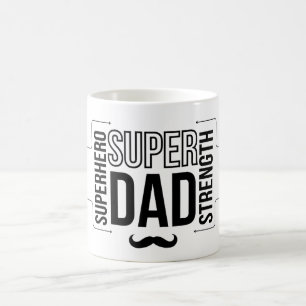 Simple Black Super Papa Mug