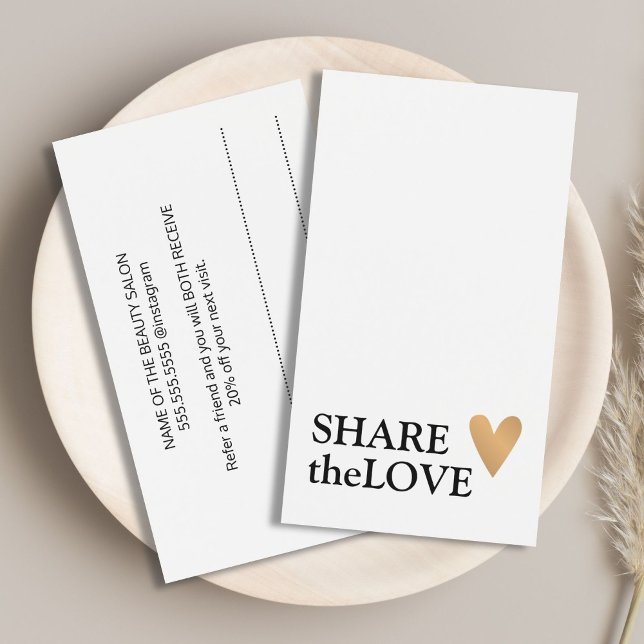 Simple Black White Faux Gold Heart (Créateur téléchargé)