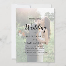 Simple Black & White Overlay Photo Wedding