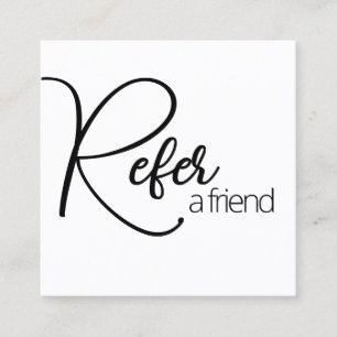 Simple Blanc Référer une carte de référence d'ami