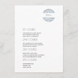 Simple bleu gris 4 Parcours Menu Mariage