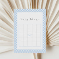 Simple Blue Bow Baby Bingo Carte de jeu