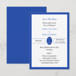 Simple Blue Custom Save The Date