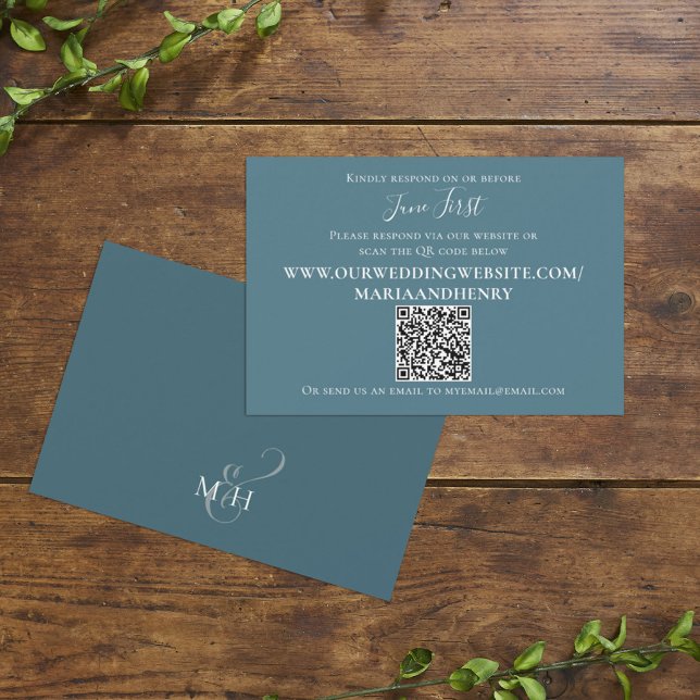 Simple Blue Guest Répondre QR Code Modèle (Créateur téléchargé)