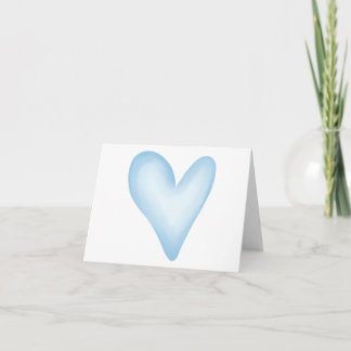 Simple Blue Heart Design BLANK Karte