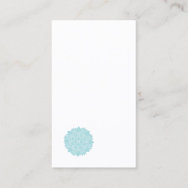 Simple Blue Lotus Blume Zen Minimalistisch Visitenkarte (Vorderseite)