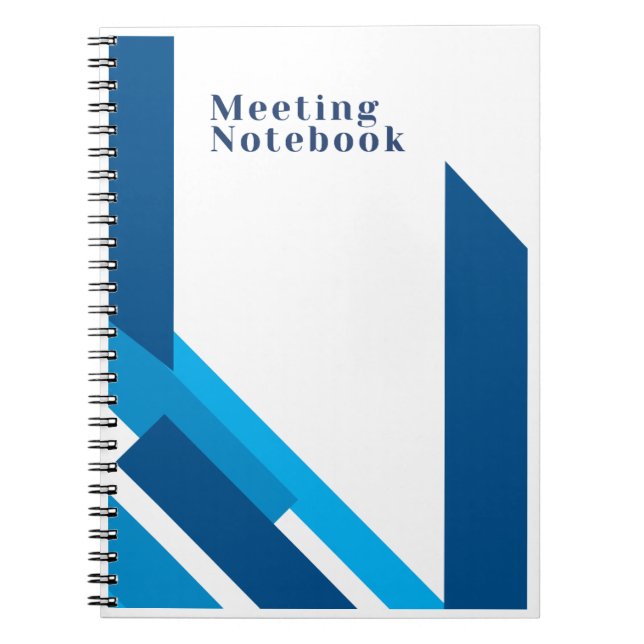 Simple Blue Meeting Notebook Notizblock (Vorderseite)