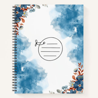 Simple Blue Notebook Notizbuch
