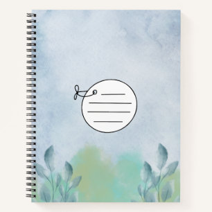 Simple Blue Notebook Notizbuch