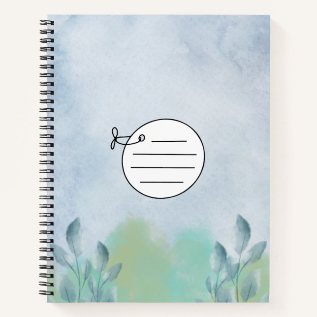 Simple Blue Notebook Notizbuch (Vorderseite)