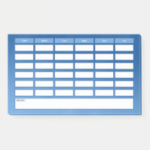 Simple Blue Ombre Weekly School Schedule