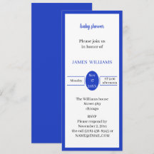 Simple Blue Personalisiert Baby Dusche