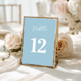 Simple Blue Table Numbers Sign Tischnummer