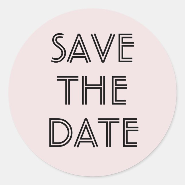 Simple Blush Enregistrer Le Sticker Date (Devant)