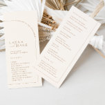 Simple Boho Arch Minimalistisch Wedding Program<br><div class="desc">Konzipiert für die "Arches Minimalistische" Einladungs-Kollektion für Hochzeiten. Klicken Sie zum Ändern der Details auf "Details". Um den Text zu verschieben oder die Größe, den Schriftart oder die Farbe zu ändern, klicken Sie auf "Bearbeiten mit dem Entwurfswerkzeug". Sehen Sie sich den Sammellink auf dieser Seite an, um alle passenden Elemente...</div>