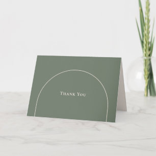 Simple Boho Arch Sage Green Wedding Dankeschön Kar Dankeskarte