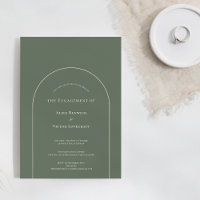 Simple Boho Arch Sage Grüne Engagement Party