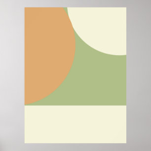 Simple Boho Calm Bauhaus Style Poster géométrique