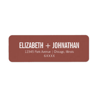 Simple Boho Dusty Rose Typografy Wedding Address