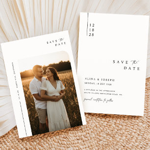 Simple Boho Elegant Save the Date Foto