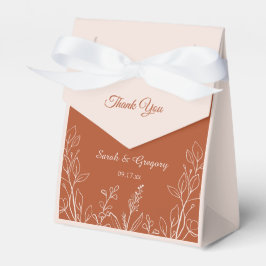 Simple Boho Floral Terracotta Geschenkschachtel