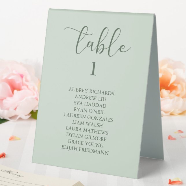 Simple Boho Floral Wedding Tischaufsteller (In Situ (Hochzeit))