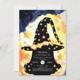 Simple Boho Fun Wizard Geburtstag Einladung