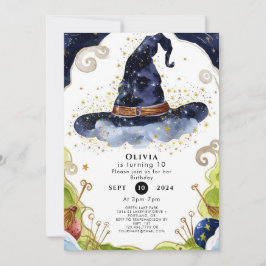 Simple Boho Magic Wizard Geburtstag Einladung