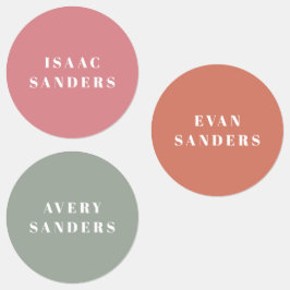 Simple Boho Rainbow Wassersicherer Name Etiketten