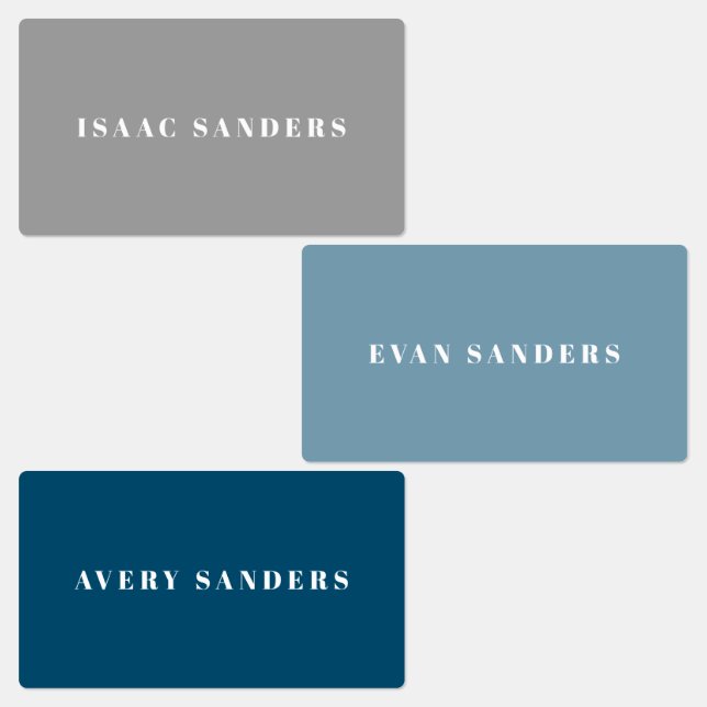 Simple Boho Rainbow Wassersicherer Name Etiketten (Gruppe)