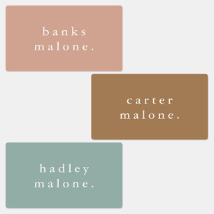 Simple Boho Rainbow Wassersicherer Name Etiketten