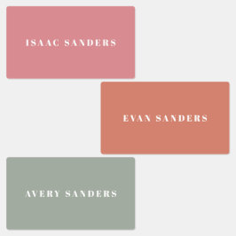 Simple Boho Rainbow Wassersicherer Name Etiketten