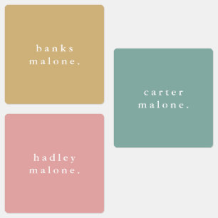 Simple Boho Rainbow Wassersicherer Name Etiketten