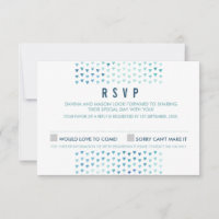 SIMPLE BOHO RSVP triangle moderne motif bleu